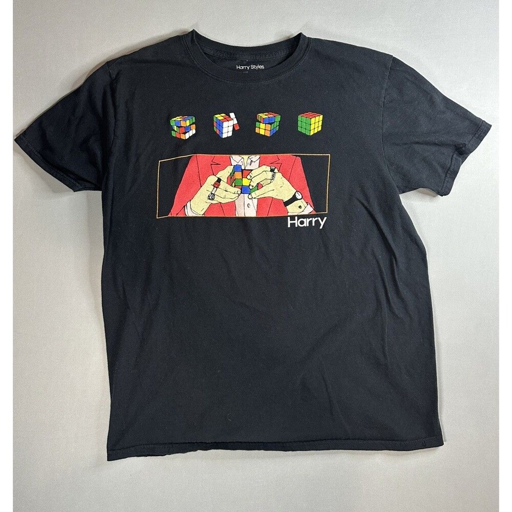 Harry Styles 2018 Rubiks Cube Tour T Shirt Adult Large One Direction Rare